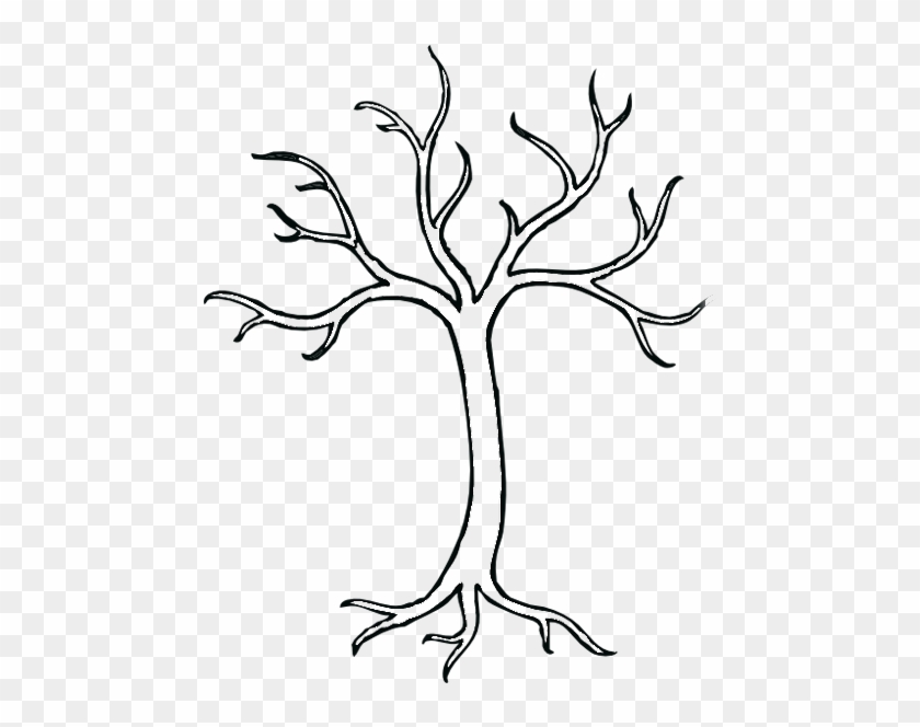 Tree without leaves coloring pages