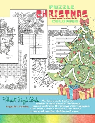 Christmas puzzle books for adults and coloring variety puzzle books for adults a word search christmas puzzle book with christmas coloring pages ch by books vibrant puzzle paperback