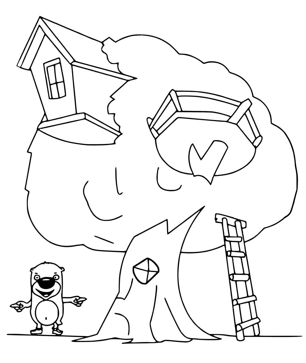 Treehouse coloring pages