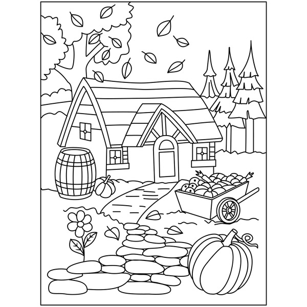Thousand coloring page fruit tree royalty