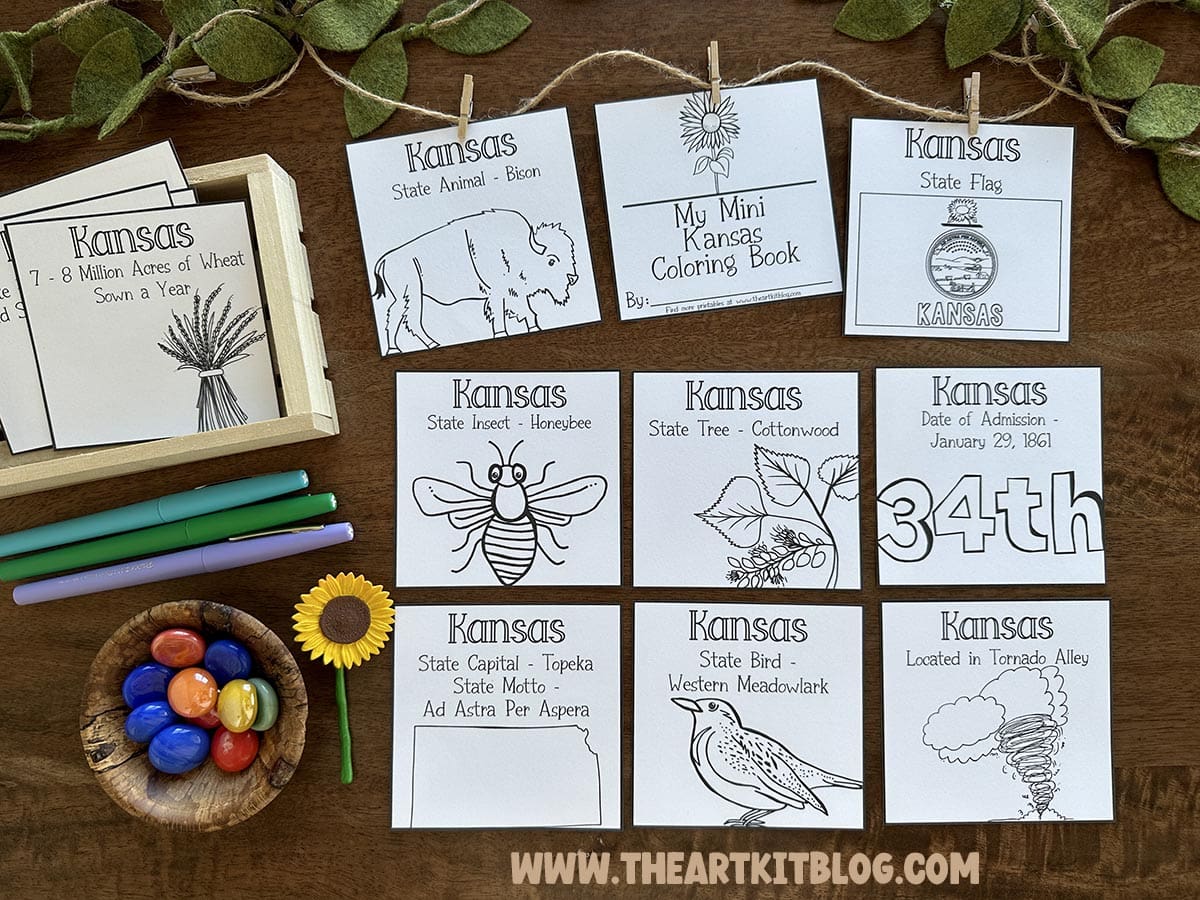 Mini coloring pages â the art kit