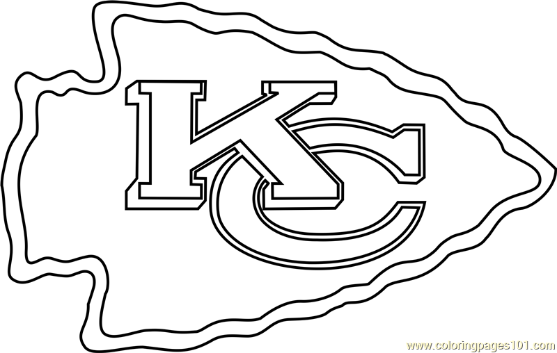 Kansas city chiefs logo coloring page for kids