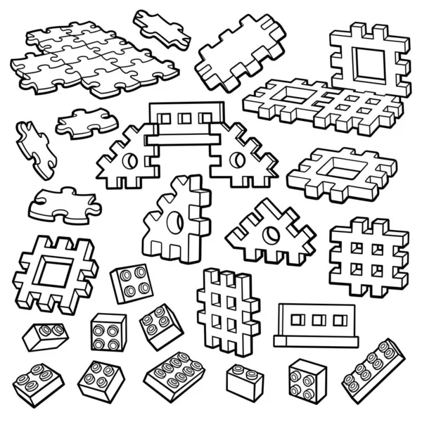 Logic line art stock illustrations