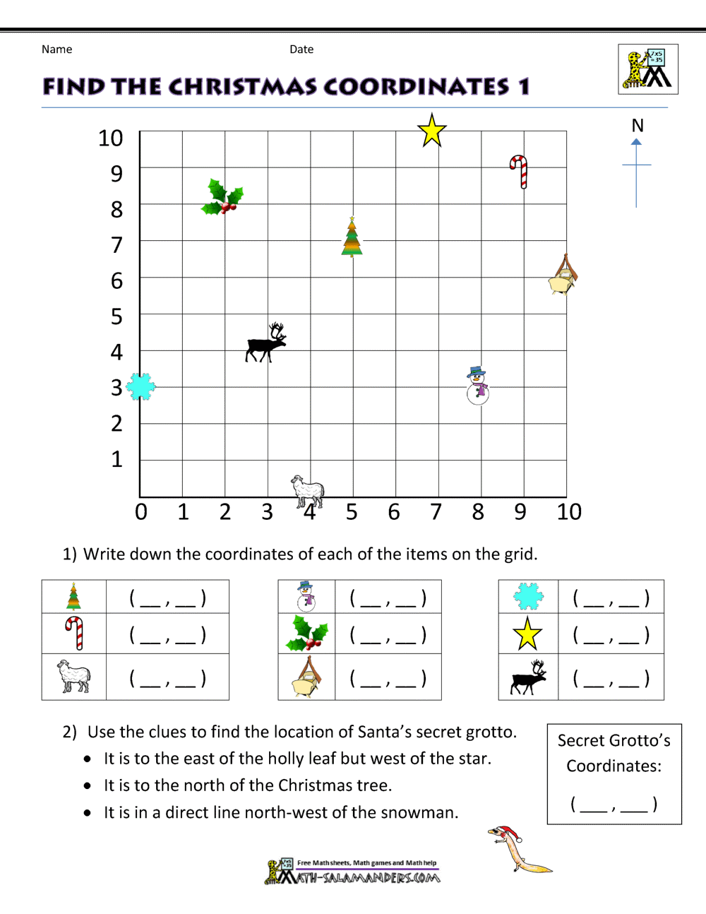 Christmas math activities