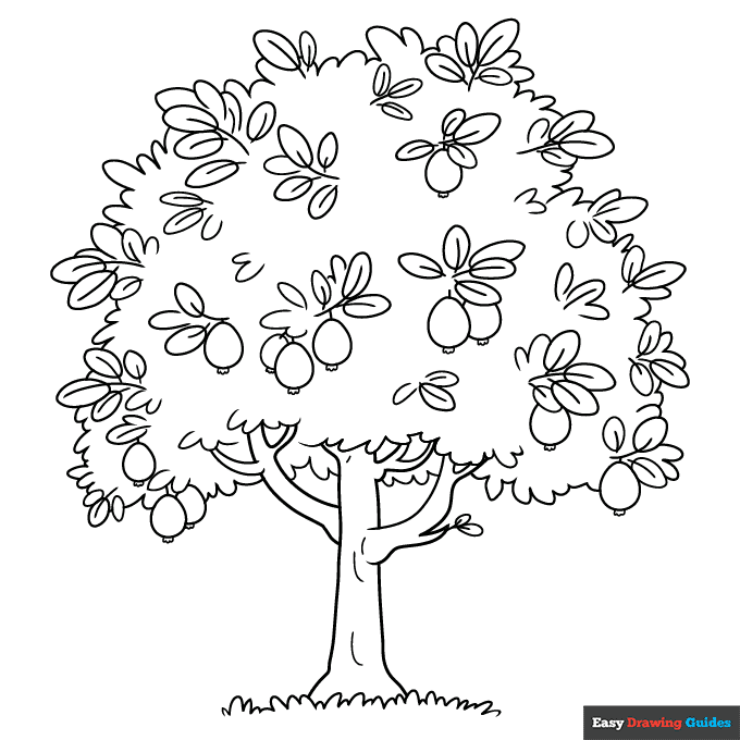 Free printable tree coloring pages for kids