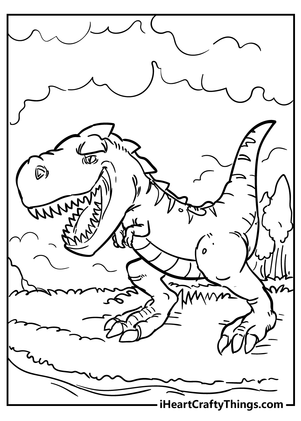 Tyrannosaurus coloring pages free printables