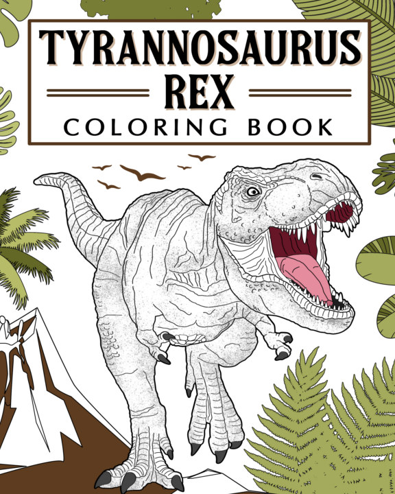Tyrannosaurus rex coloring book by paperland books
