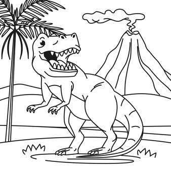 Page dinosaurs coloring book pdf vectors illustrations for free download