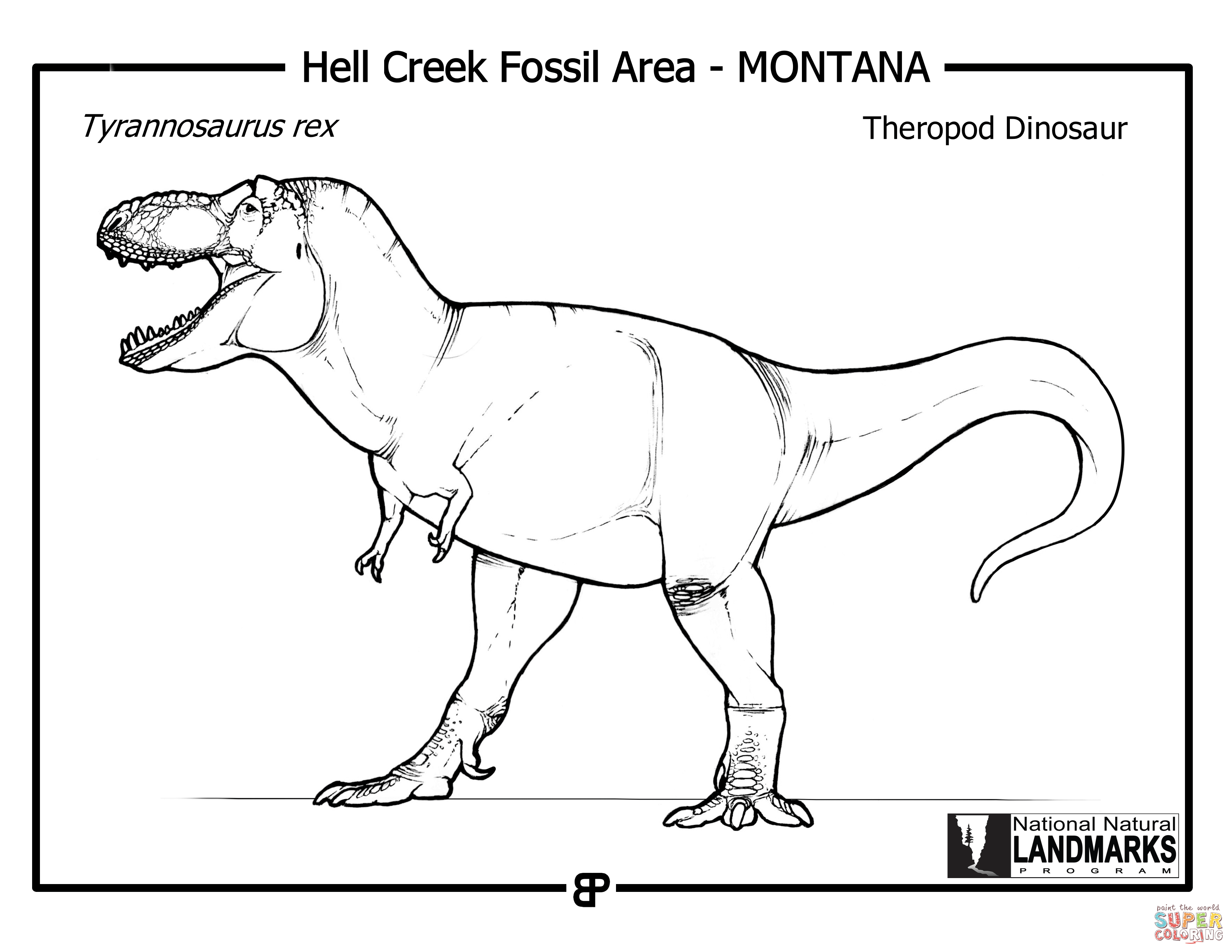 Tyrannosaurus rex coloring page free printable coloring pages