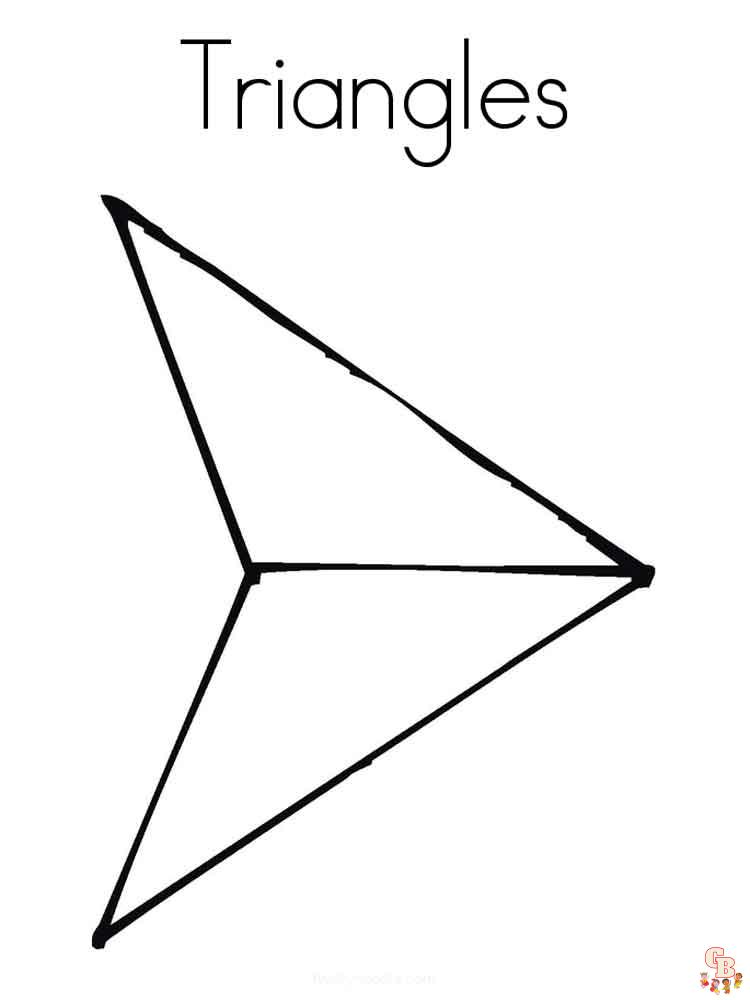 Triangle coloring pages printable free easy to color