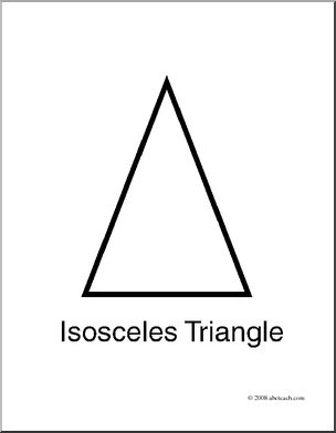 Clip art shapes triangle isosceles bw labeled coloring page i