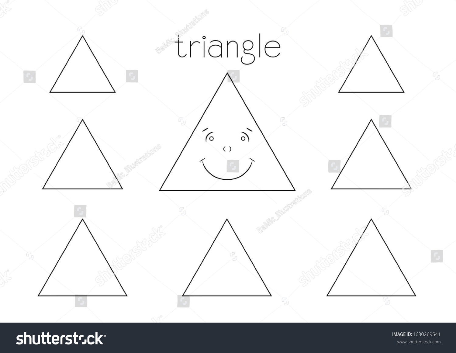 Simple coloring page kids on basic stock illustration