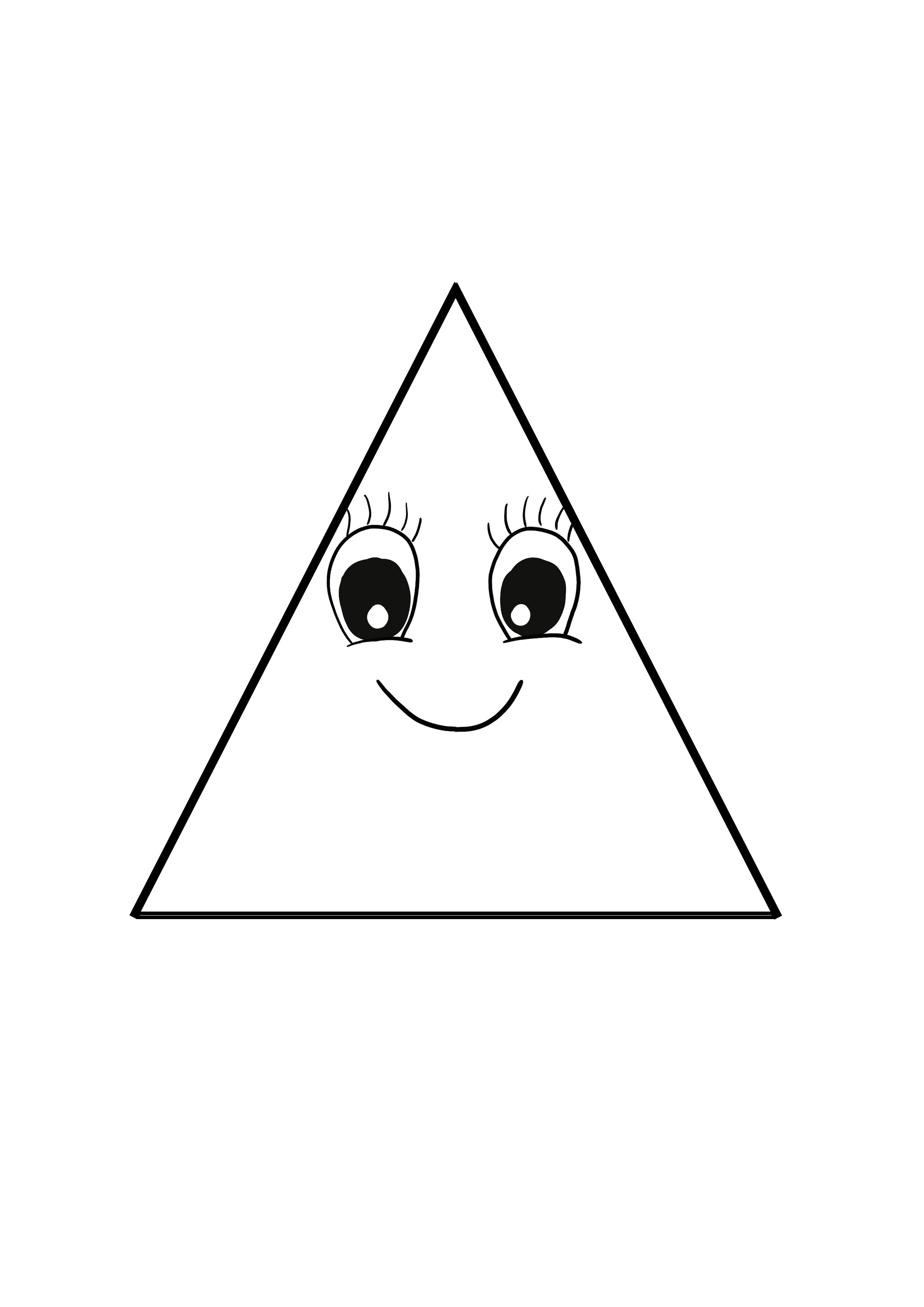 Triangle coloring page free