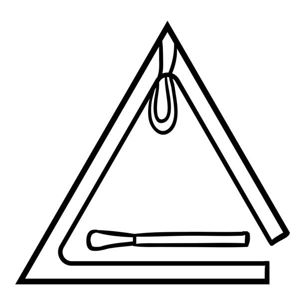 Coloring book for children music instruments triangle stock illustrations royalty