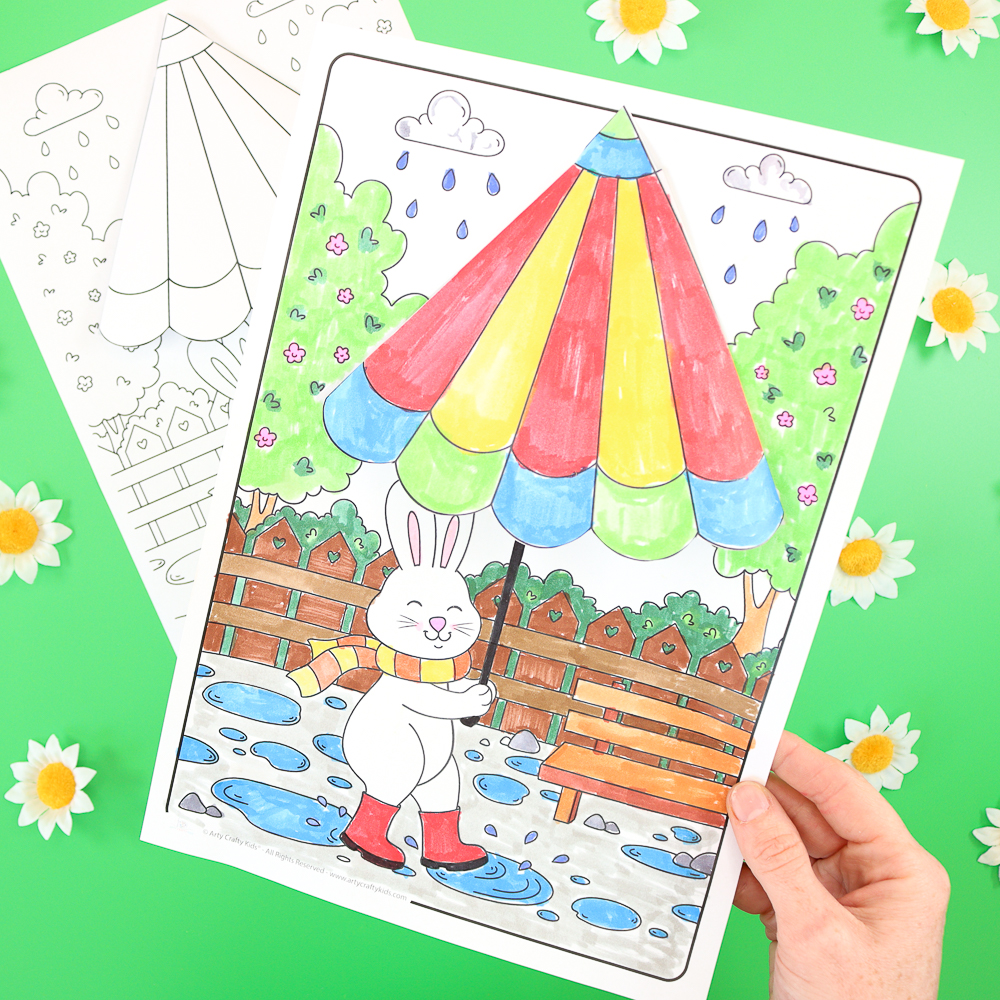 Cute d spring coloring pages and crafts