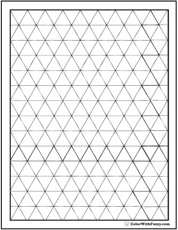 Abstract triangle pattern coloring page