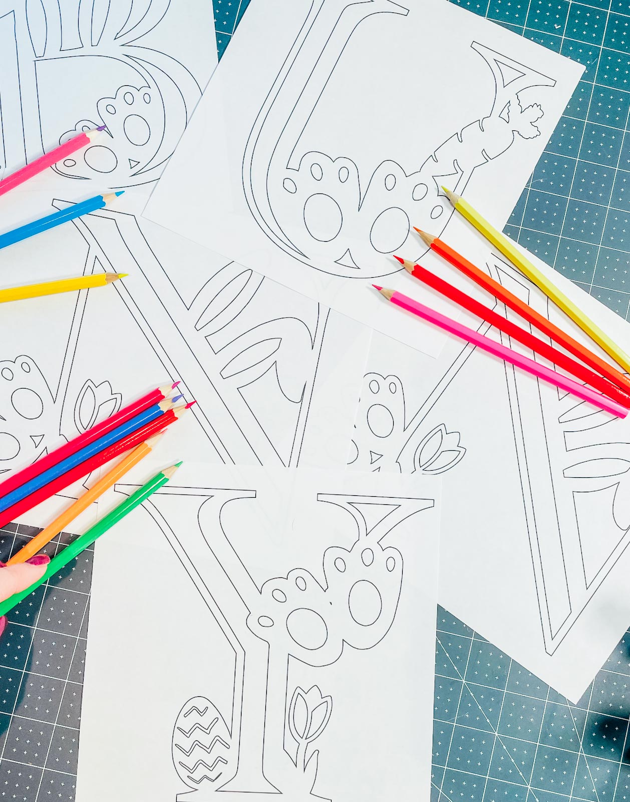 Abc bunny ears colouring pages alphabet â extraordinary chaos