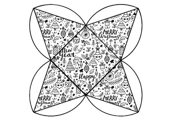 Christmas craft pyramid gift box coloring pages fine motor skills