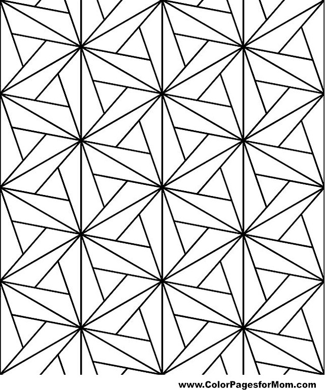 Geometric shapes coloring page