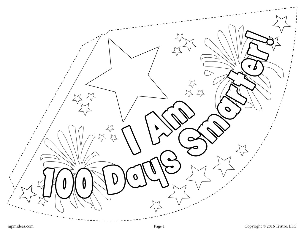 Th day of school party hat activity craft