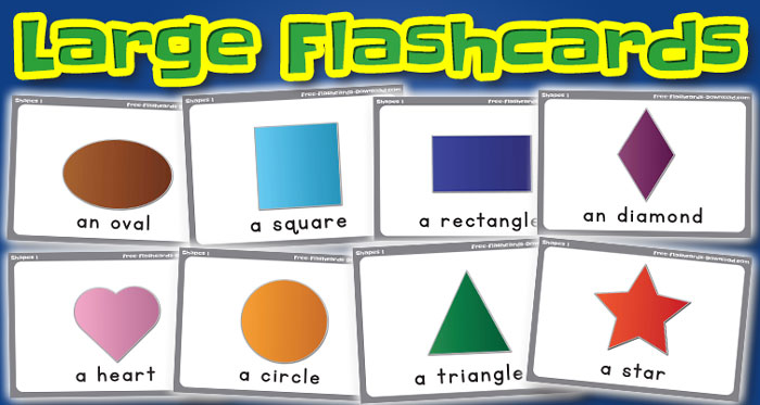 Shapes flashcards games and worksheets