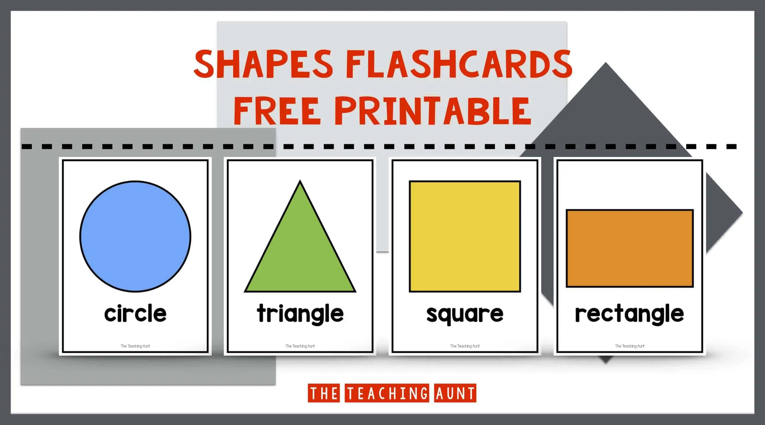 Shapes flashcards free printable