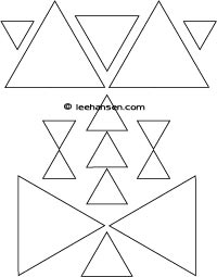 Triangle shapes coloring page preschool worksheet