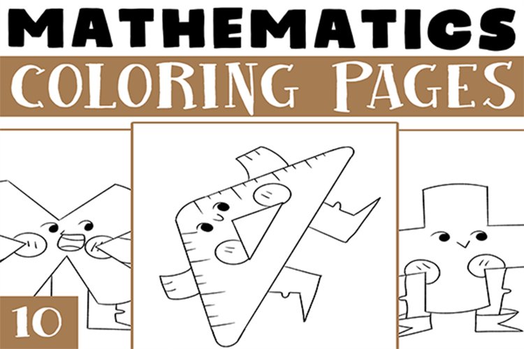 Mathematics coloring pages worksheet activities for kids