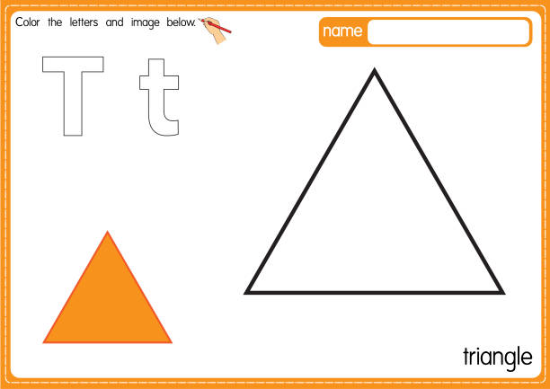 Coloring book for children music instruments triangle stock illustrations royalty
