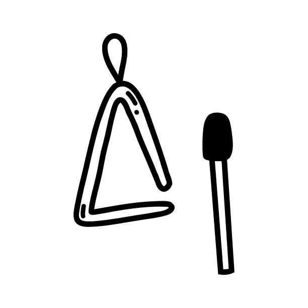 Coloring book for children music instruments triangle stock illustrations royalty