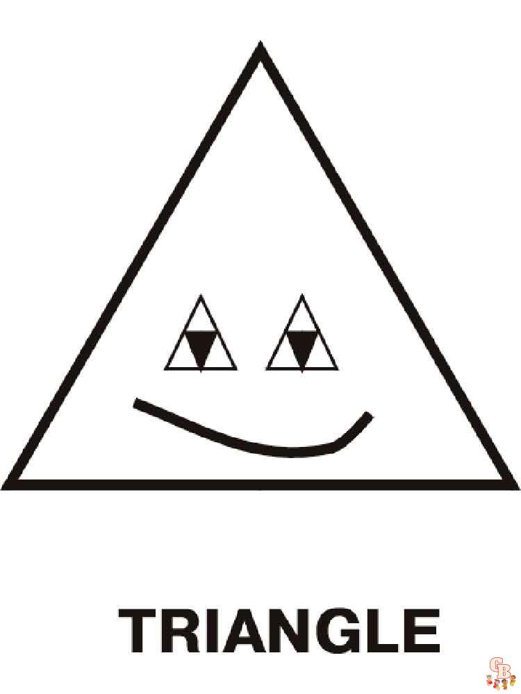 Triangle coloring pages printable free easy to color