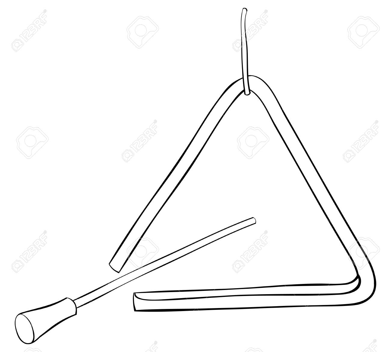 A cute triangle image for relaxing activitya coloring bookpage for childrenline art style illustration for printposter design royalty free svg cliparts vectors and stock illustration image