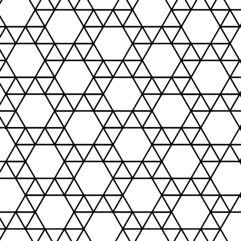 Tessellation with triangle and hexagon coloring page free printable coloring pages