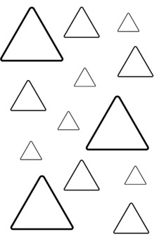 Triangle coloring sheet by pre
