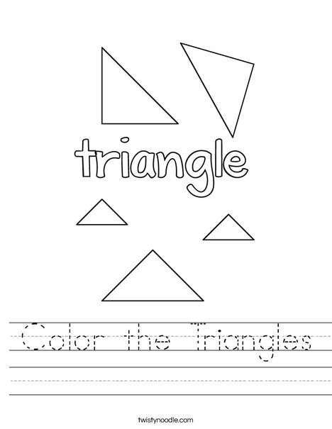 Color the triangles worksheet