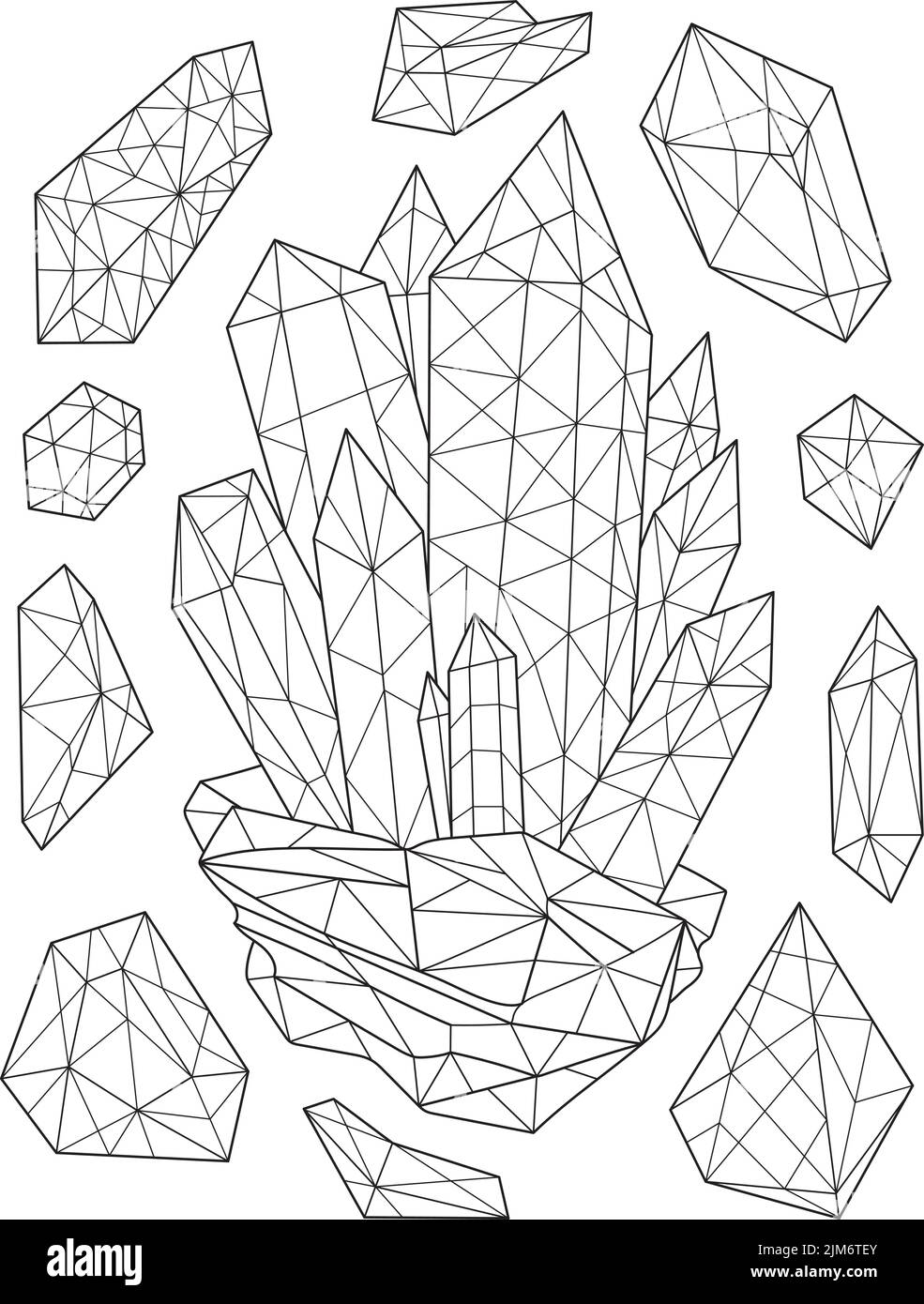 Triangle shape coloring cut out stock images pictures