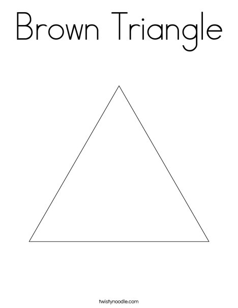 Brown triangle coloring page