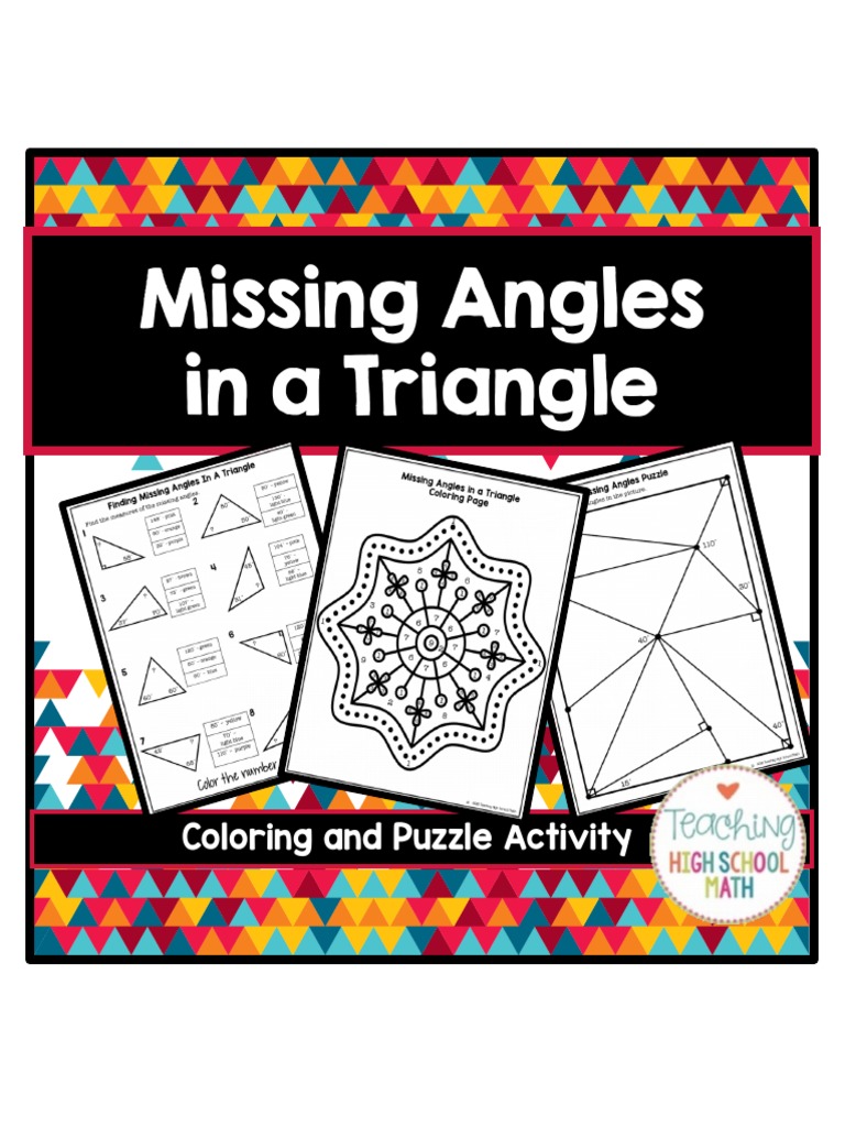 Geometry missing angles in a triangle coloring pdf triangle euclidean geometry