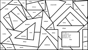 Triangle arrow squares coloring page