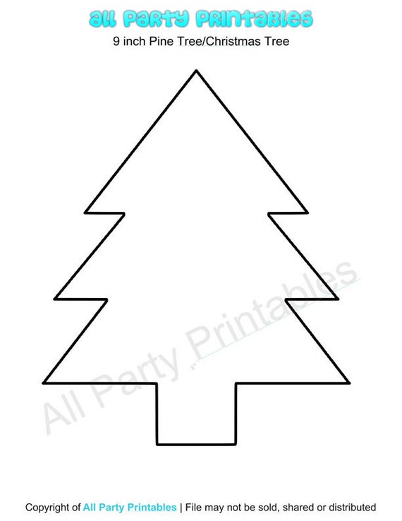 Pine tree printable template