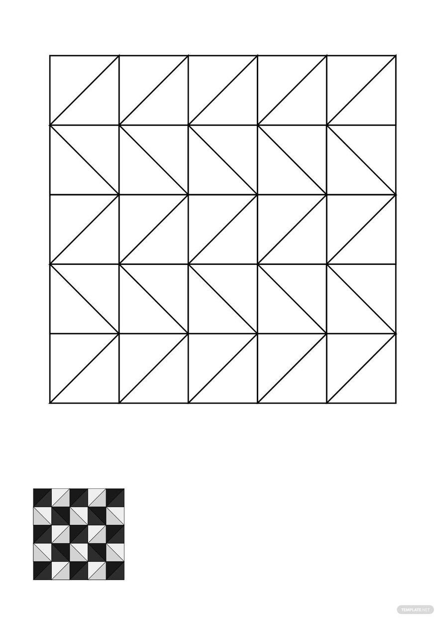 Free geometric checkered flag coloring page