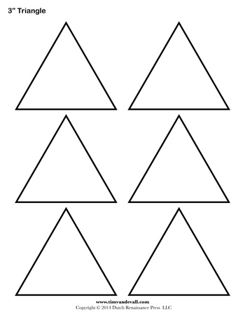 Triangle templates â inch â tims printables