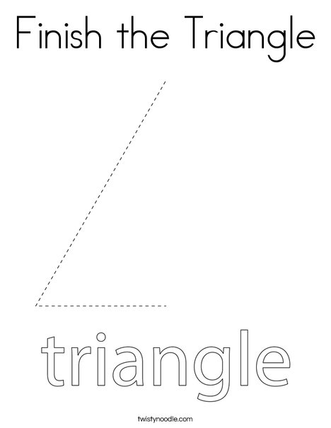 Finish the triangle coloring page