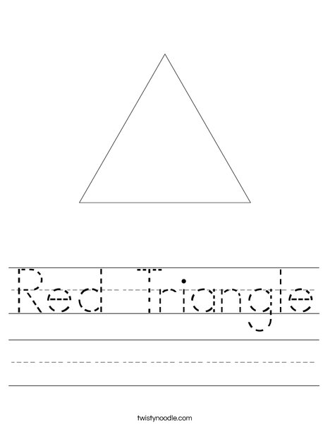 Red triangle worksheet