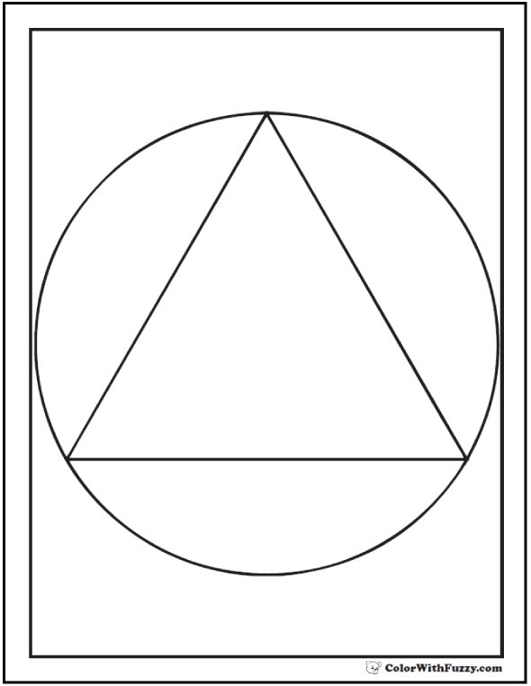 Shape coloring pages â digital pdf squares circles triangles