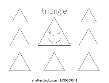 Simple coloring page kids on basic stock illustration