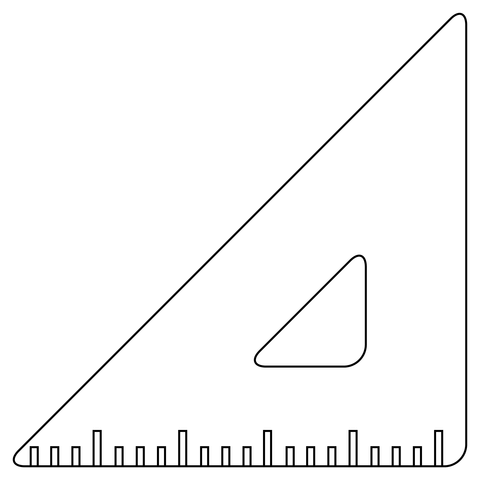 Triangular ruler coloring page free printable coloring pages