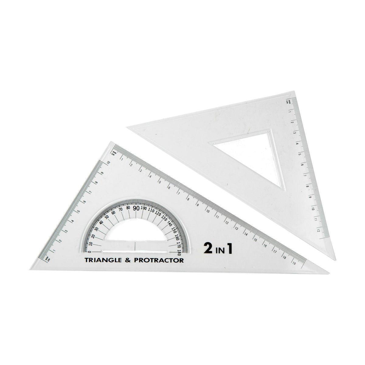 Crystal pcs math set triangle protractor t set â ceres asia