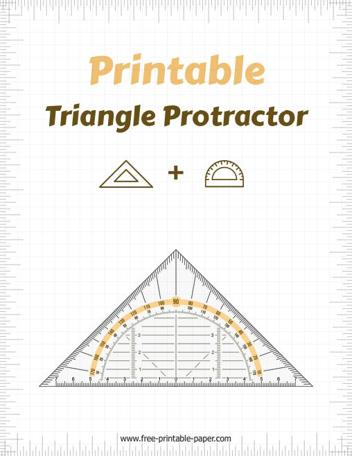 Printable triangle protractor for students free printable paper protractor triangle printables
