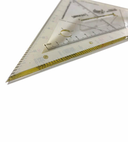 Protractor triangle easa icao with circle template rogers data